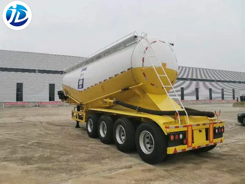 Dry Bulk Cement Tank Trailer Powder Material Tanker with Air Compressor Commercial Truck Semi-Trailer
