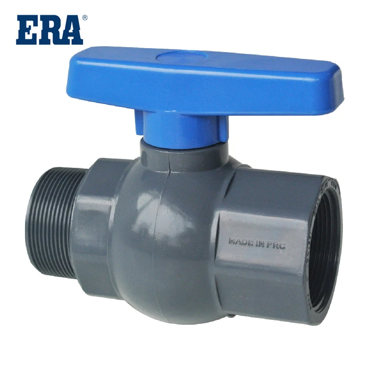 ERA PVC Pipe fittings male female compact ball valve With Blue Handle NSF standard