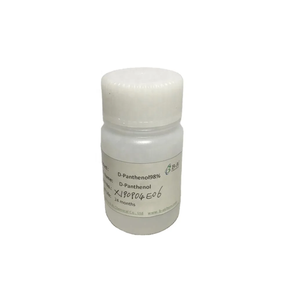 
USP grade Provitamin B5 Dexpanthenol D-panthenol for personal care and pharmaceutical use CAS number 81-13-0 
