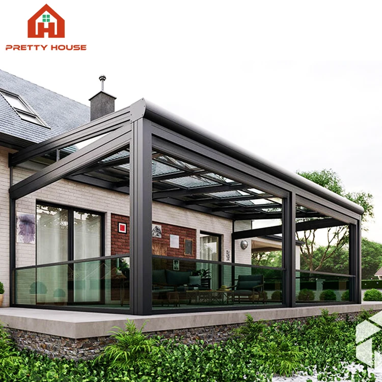 Gable roof design garden supplies aluminium profile winter sunroom
