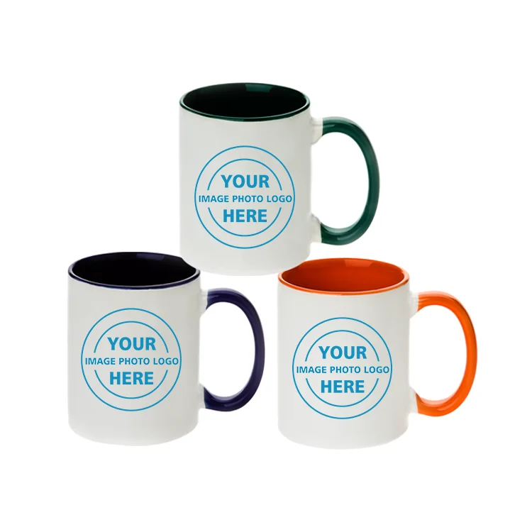 Coffee mugs customize logo mugs ceramic Color inside  custom logo ceramic cup  with logo customizable coffee mug