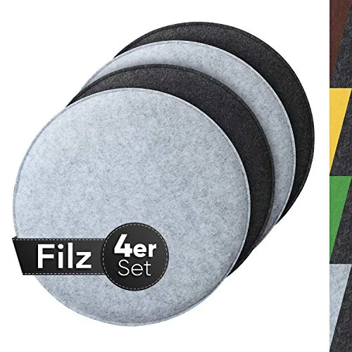 Customized Color Size Shape anti slip colorful felt round chair seat cushions with logo