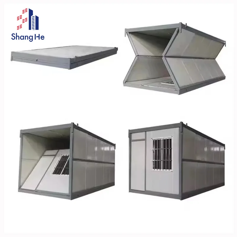SH Customized Luxury Fabricated House Prefab Folding Modular House in Construction Site Foldable Container House