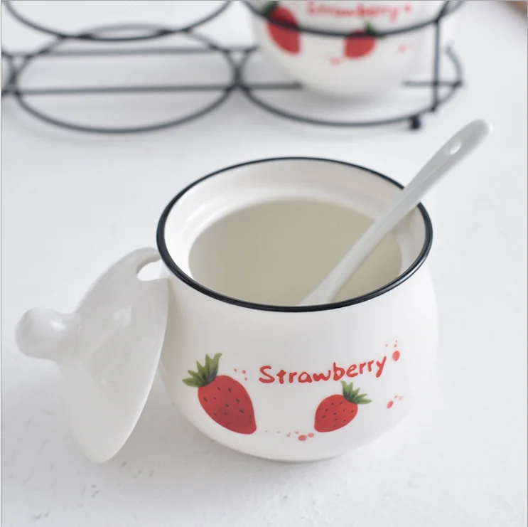 OH53 Kitchen Accessories Decal Ceramic Seasoning Pot Condiment Storage Series For Salt Pepper Spice Sugar Jar