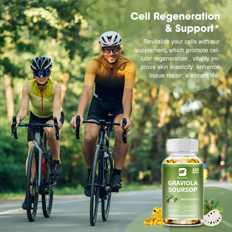 Beworths Organic Soursop Graviola extract supplement Soursop Graviola Softgel Capsule for Immune Digestion