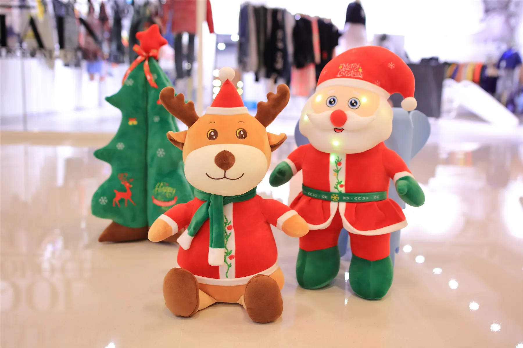 Christmas Gift Cartoon Christmas Elk Doll Company Gift Santa Claus Doll Pillow Plush Toy