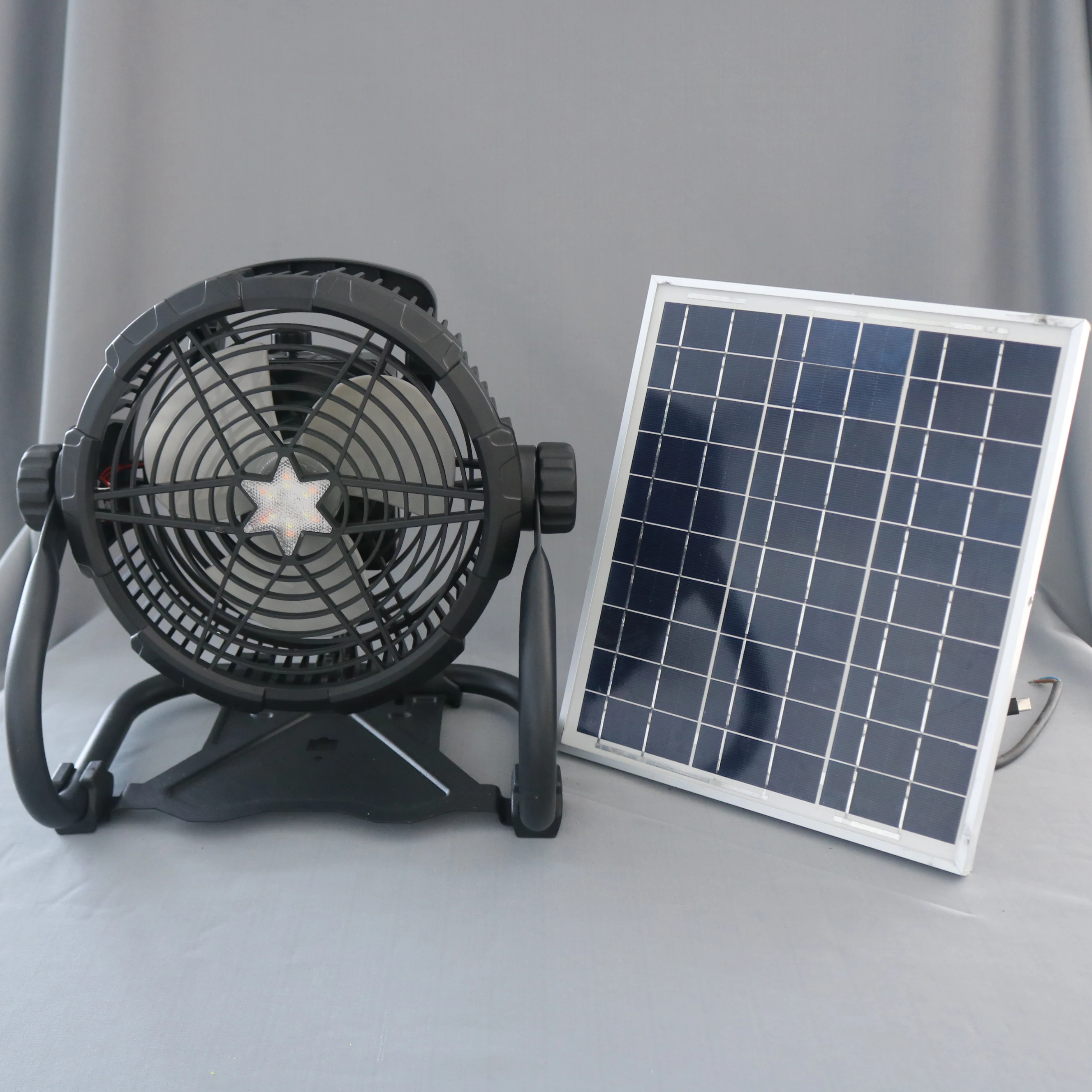 Заводская Прямая поставка, Многофункциональный Usb Перезаряжаемый солнечный вентилятор 10 Вт с Поликристаллической солнечной панелью