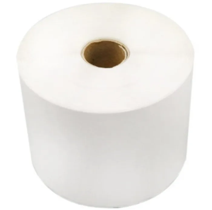 stock blank 8*8cm PP synthetic paper adhesive Label for 4cm core carbon ribbon printer