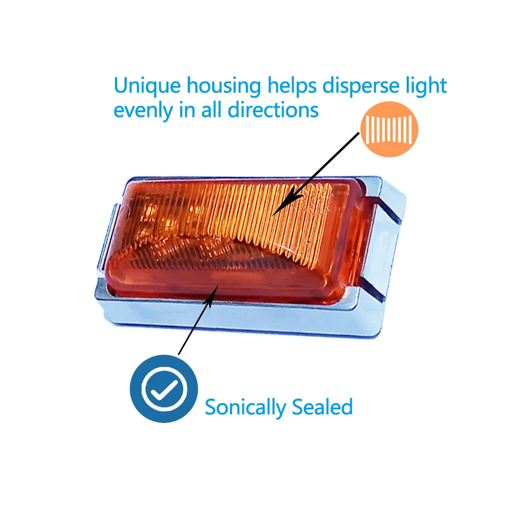 Amber LED LIGHT Side Marker Light for  bus light tail lamp