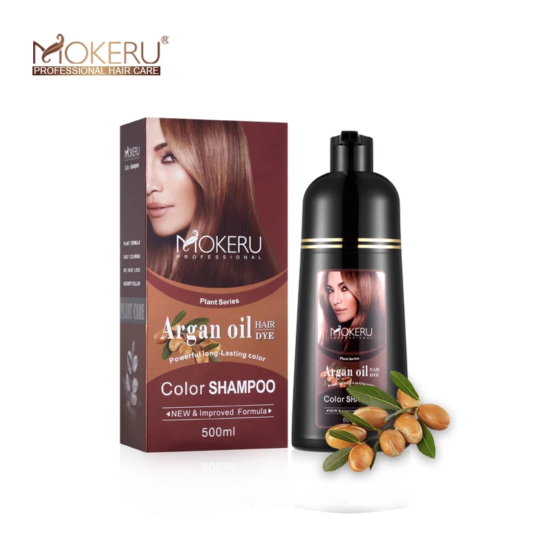 MOKERU Argan oil color hair shampoo Best Hair Care Set Argan oil extract 28 colors organic Hair Shampoo fresh fragrance