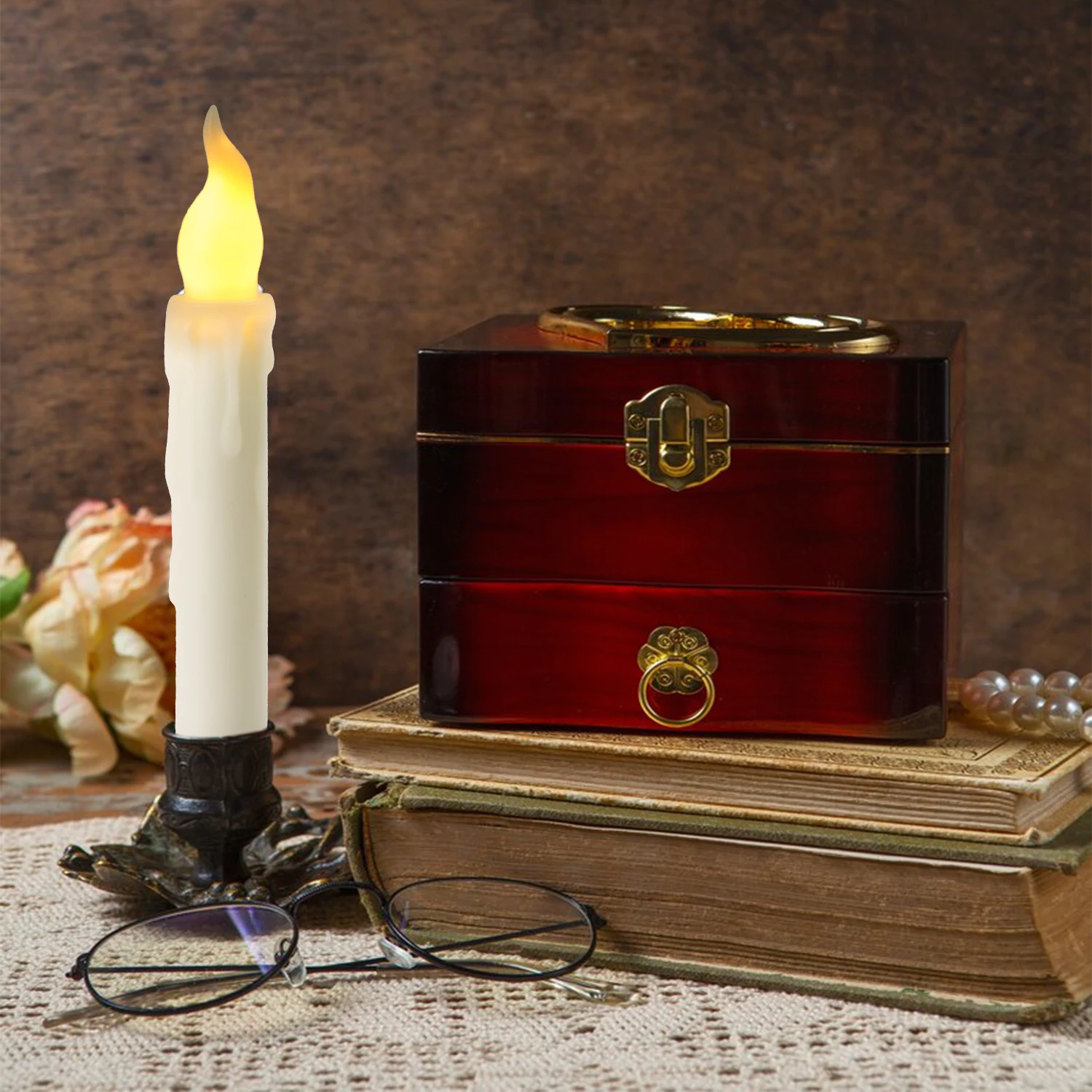 Battery Operated Flameless Floating LED Candle with Wand Remote Magic For Party harry potter birthday decoration