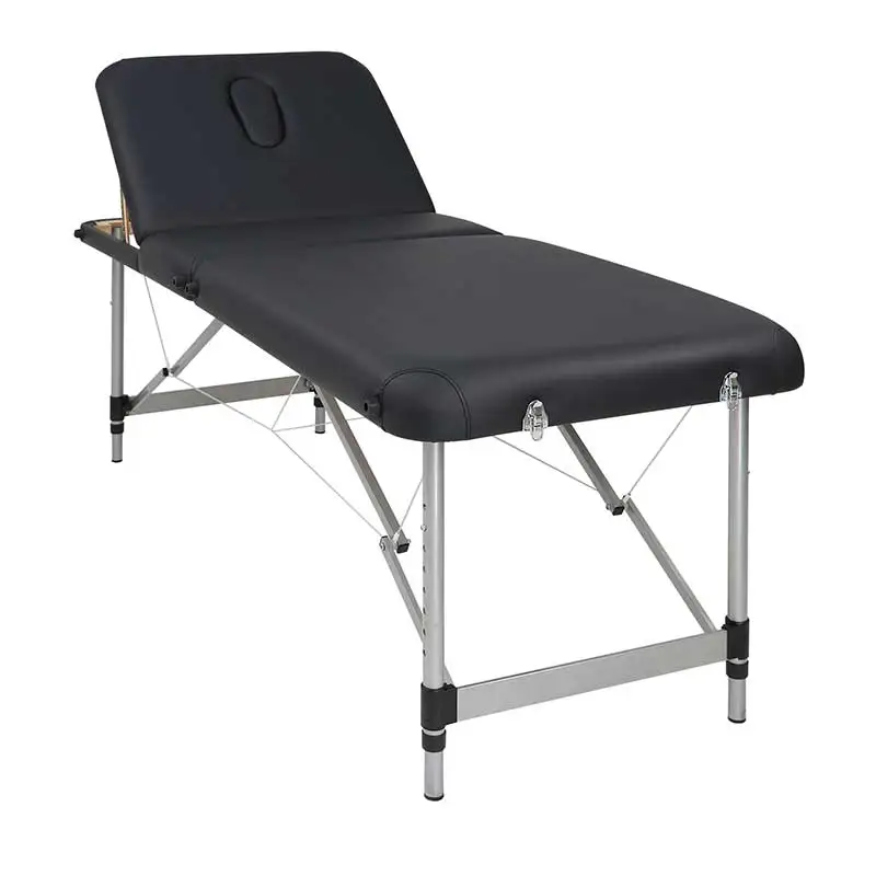 Cambodia Factory Custom Luxury Aluminum Folding Thai Milking Adjust Bed Spa Portable Massage Table Tattoo Bed with Backrest