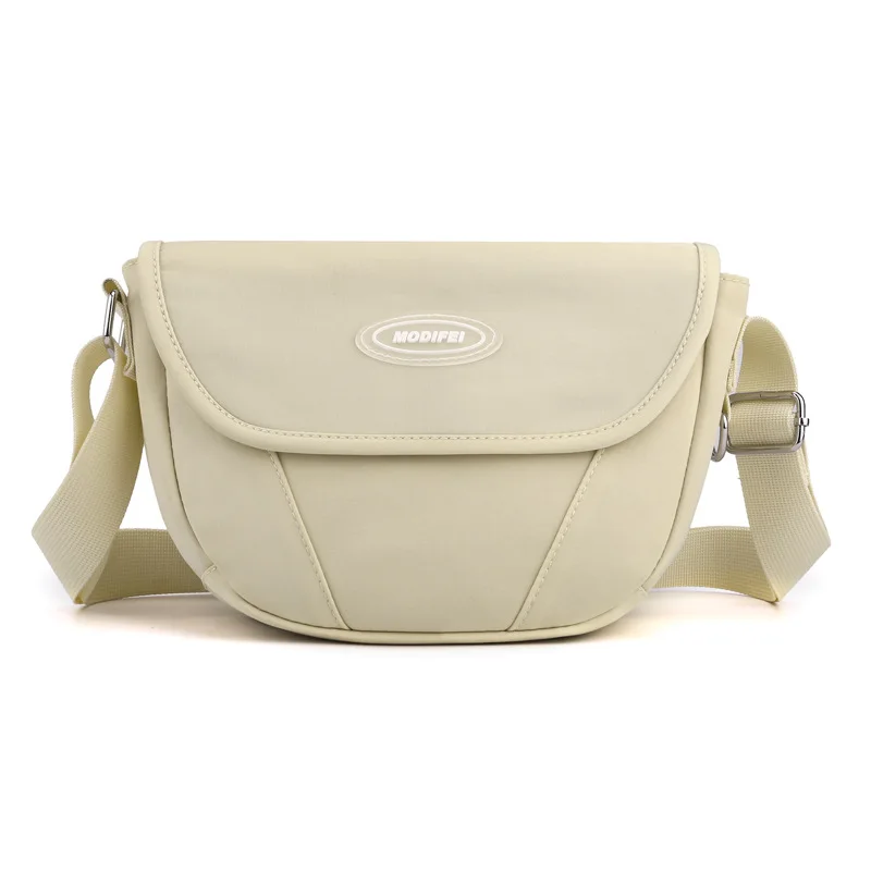 New Designer Solid Color Large-capacity Waterproof Oxford Cloth Safe Material Zipper Messenger Bag Women Crossbody Bag