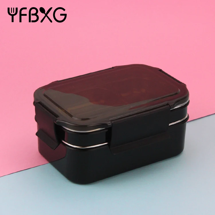 metal thermal food containers boxes stainless steel lunch box bento partition leak proof compartment
