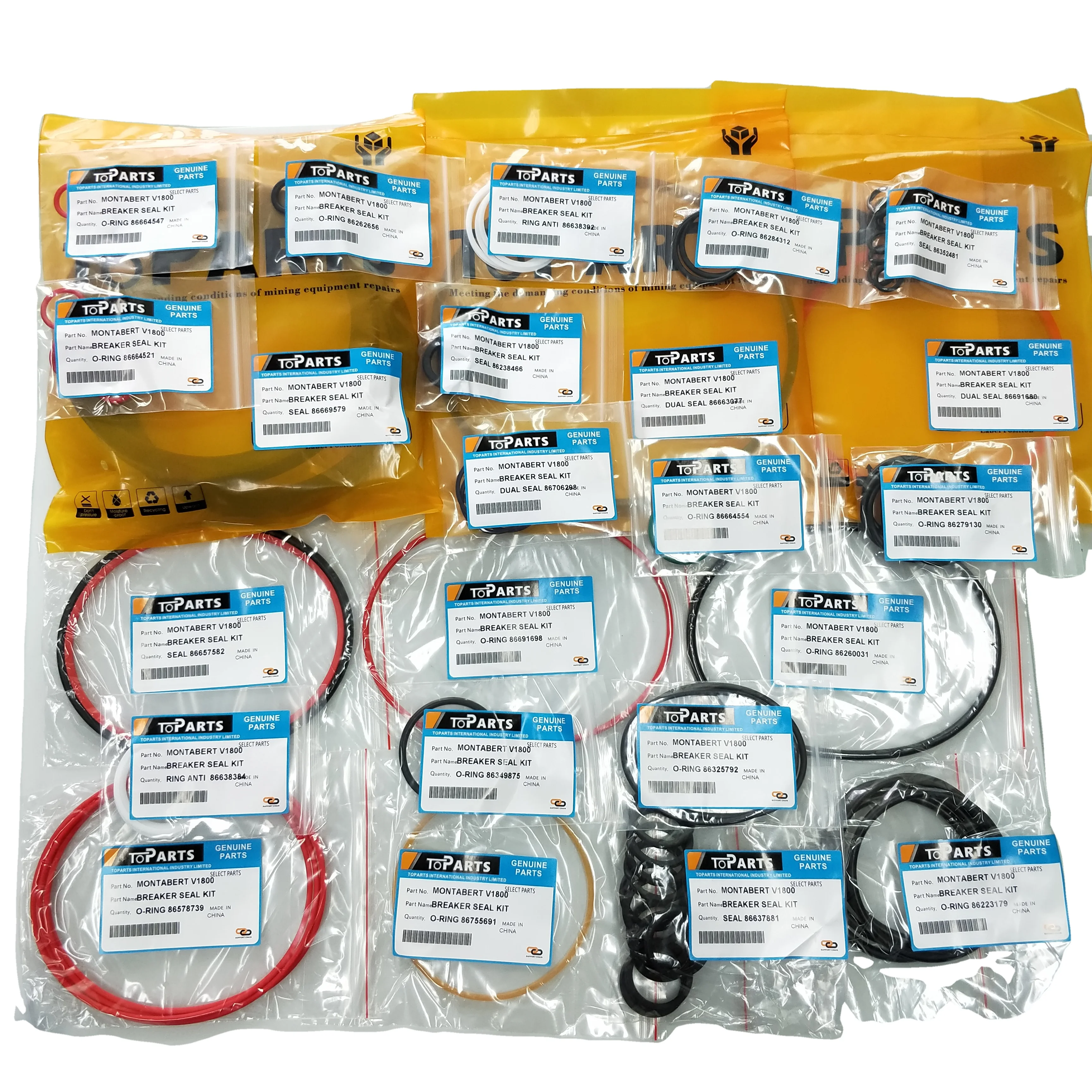 186714524  86755733 MONTABERT V1800 Hydraulic Breaker Seal kit MONTABERT V1800 Hammer Seal Kit V1800 repair kit