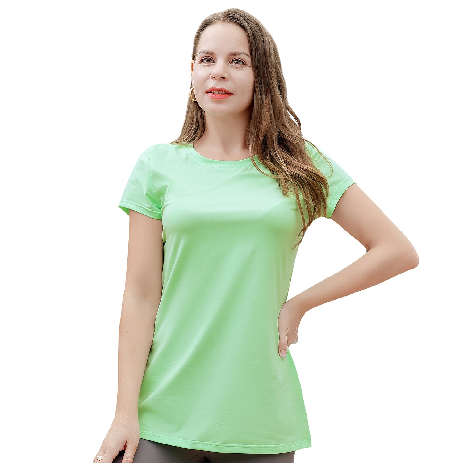Women Branded Fashion Designer Stock Plain Import Overruns Bangladesh T-shirt