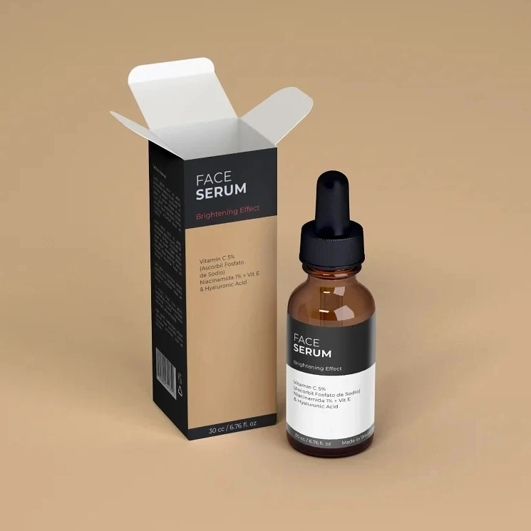 Custom printing Luxury White Cardboard Skin Care Eco Friendly Folding Cosmetic Paper Box Packaging