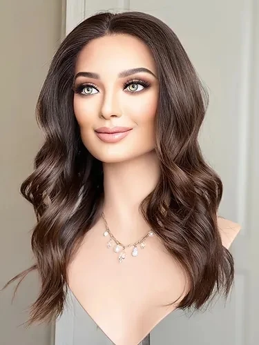 New Arrival Brown European Soft Virgin Human Hair Medical Full Silk Lace Wigs Comfortable Silicone With Stretch Lace Glueless