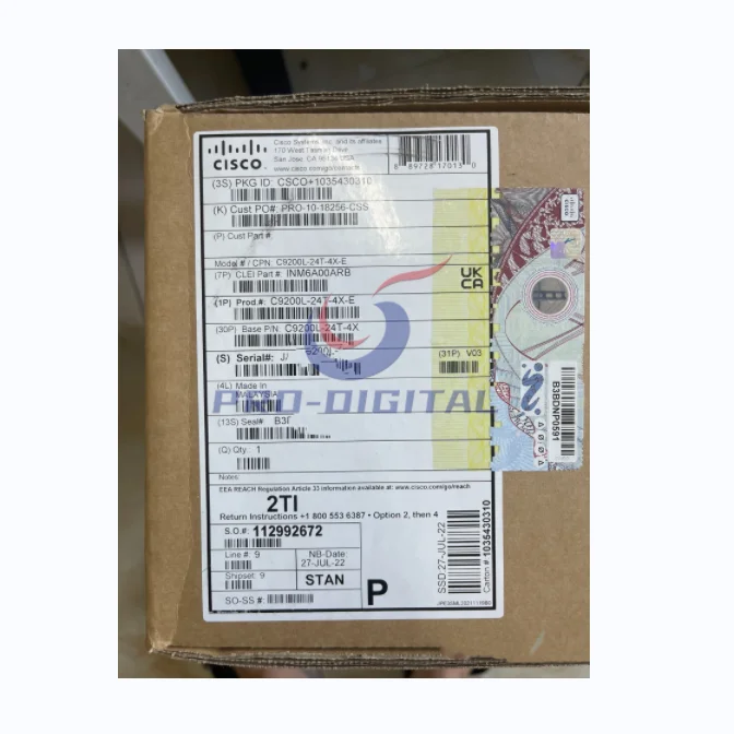 New and Original C9200L-24T-4X-E Cisco C9200 Series 24-port Data 4 * 10G Network Switch in stock