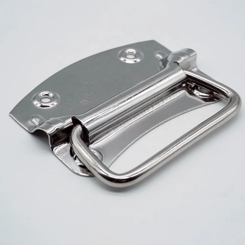 Custom high quality 304 flight case parts Heavy duty large dish handle metal hande for box parts L206