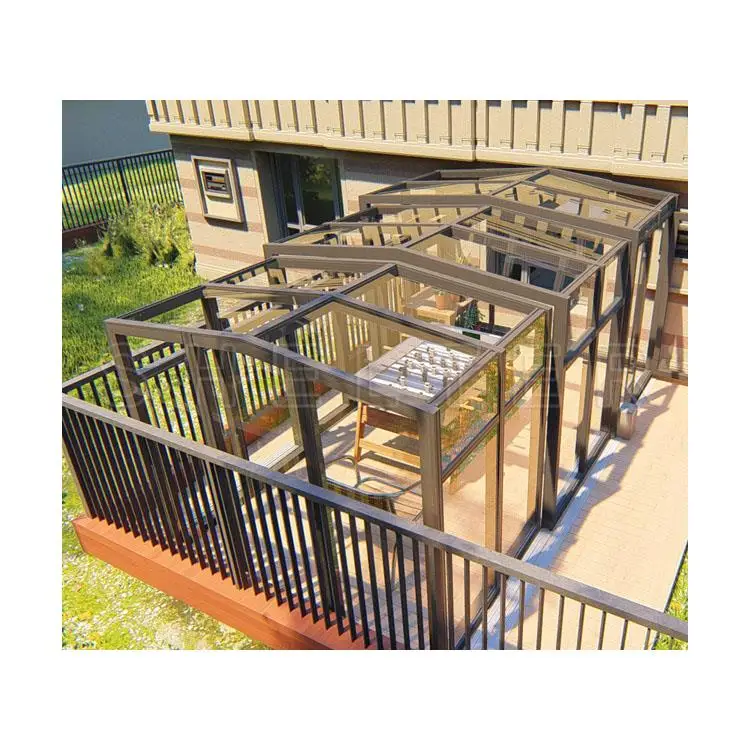 
Garden Sunrooms Glass Houses for Backyard, Garden Greenhouse with Cheap Cost 