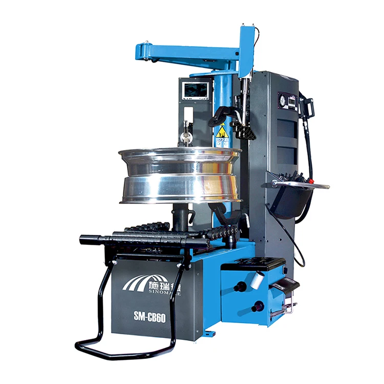 SM-CB60 380V automatic tire changer machine 30 inch rim diameter with LCD screen automatic tyre lifting device