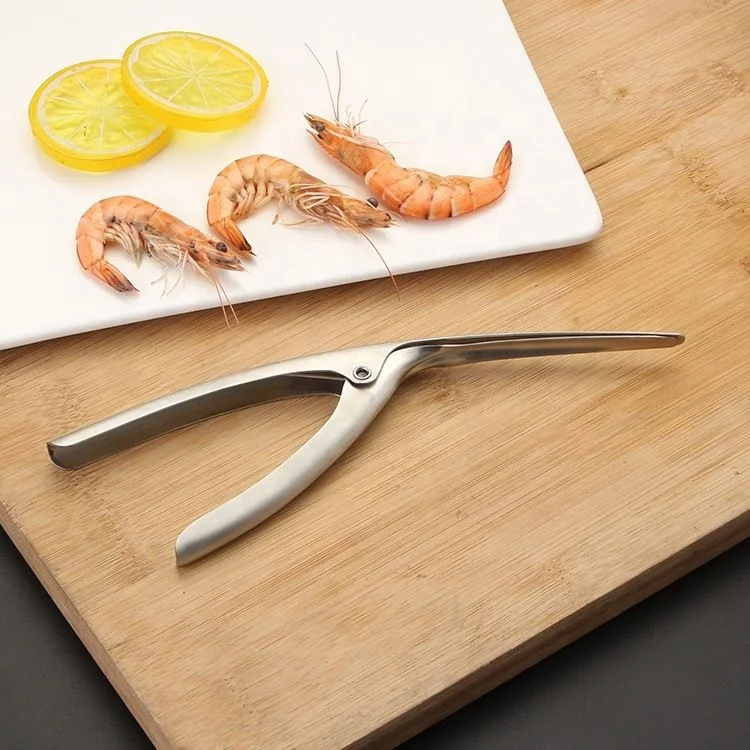 
Stainless Steel 304 Kitchen Seafood Shell Tool Shrimp Prawn Deveiners Peeler Tool 