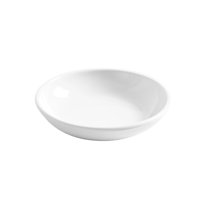 2.8 Inch Melamine White Commercial Dish Small Taste Plate Dish for Barbecue Seasoning Soy Sauce European Design Style Plate