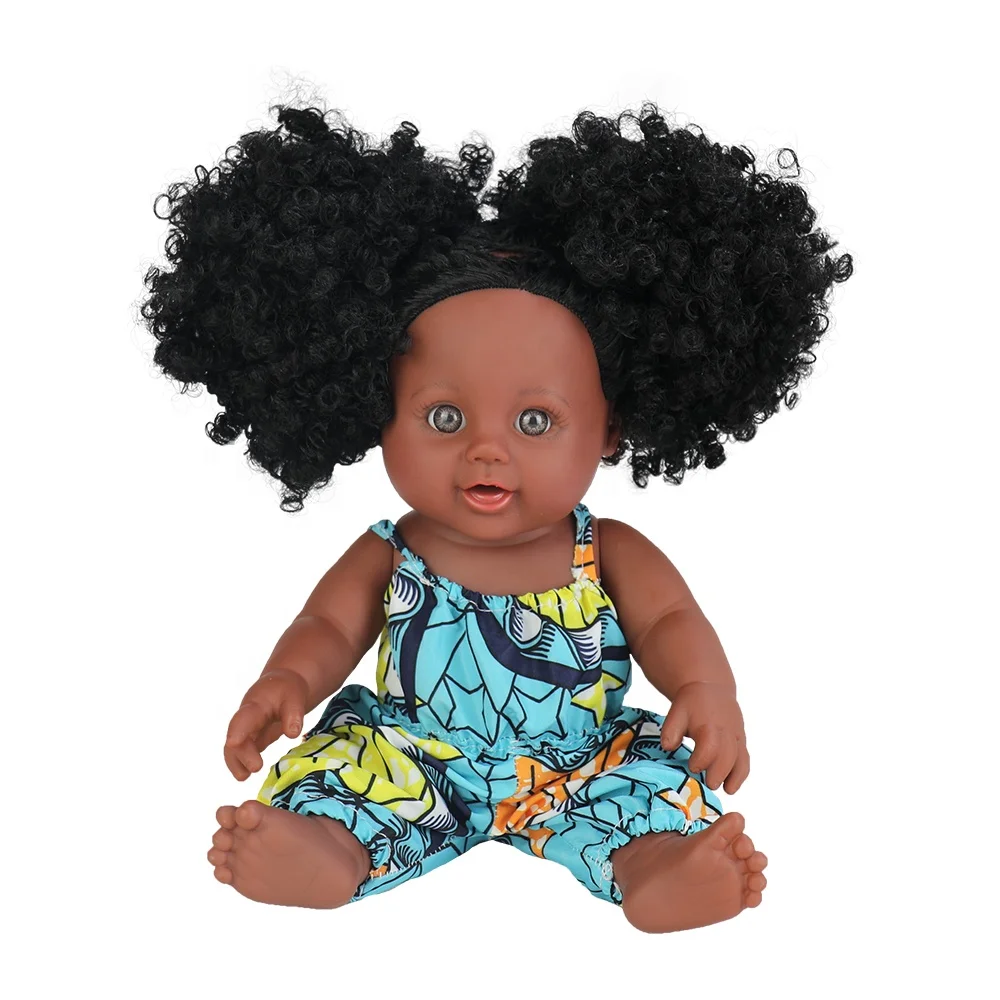 Toy Wholesale Silicone Doll Realistic African Doll Clothes 12 Inch Gift Black Baby Dolls For Kids