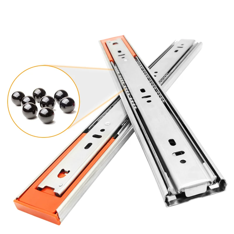 Customizable Factory Direct Telescopic Drawer Channel Slide Full Pull Type Soft Closing Cabinet undermount drawer slide