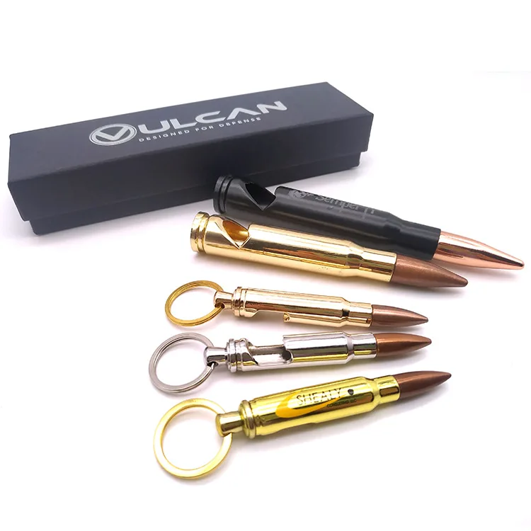 Custom logo keychain keyring opener 50 cal bullet shape bottle opener