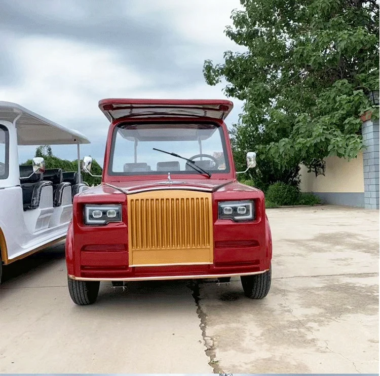 China 12 passengers Electric Vintage golf Cart Classic Sightseeing Car shuttle