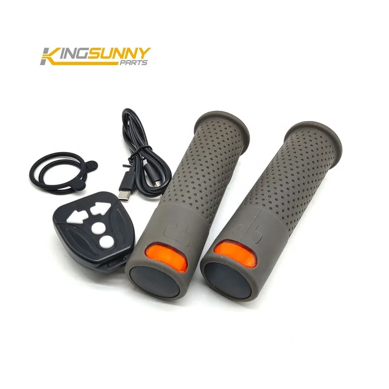 E Scooter Grip Remote Control Turn SIgnal Scooter Handle Grips Silicone Handlebar with light For Electric Scooter Accessories