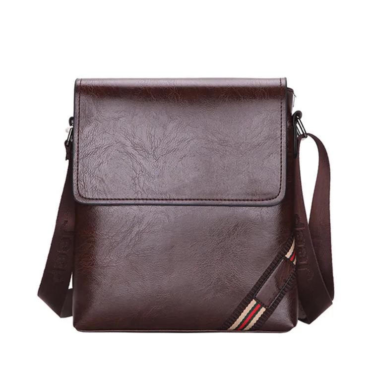 Трендовая винтажная мужская сумка-мессенджер из чистой кожи коричневого цвета на заказ