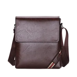 trending 2022 custom vintage brown pure leather messenger bag men