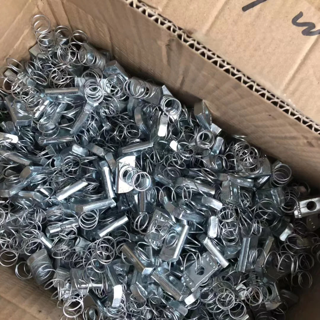 Solar fastener energy fittings channel steel fixing plastic wing nut spring nut solar mounting brackets