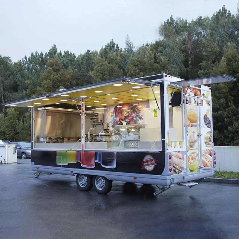 Concession Hot Dog Food Trailer 5m 5 meter Mobile Food Cart concession Trailer