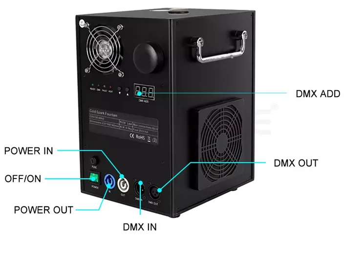 Машина для холодного фонтана свадебной вечеринки светодиодная машина искроя сцены спецэффекты холодные Спарки