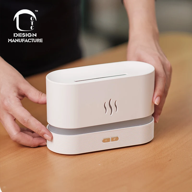 CE Approved Portable 180ml Aromatherapy Waterless Auto Shut-Off Flame Air Diffuser Humidifier
