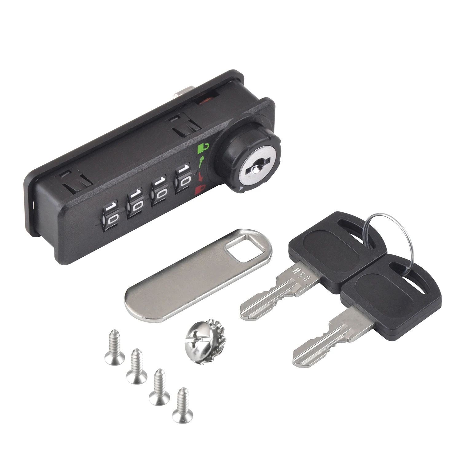 4-digital password combination cabinet security lock anti theft safety mechanical code lock with key