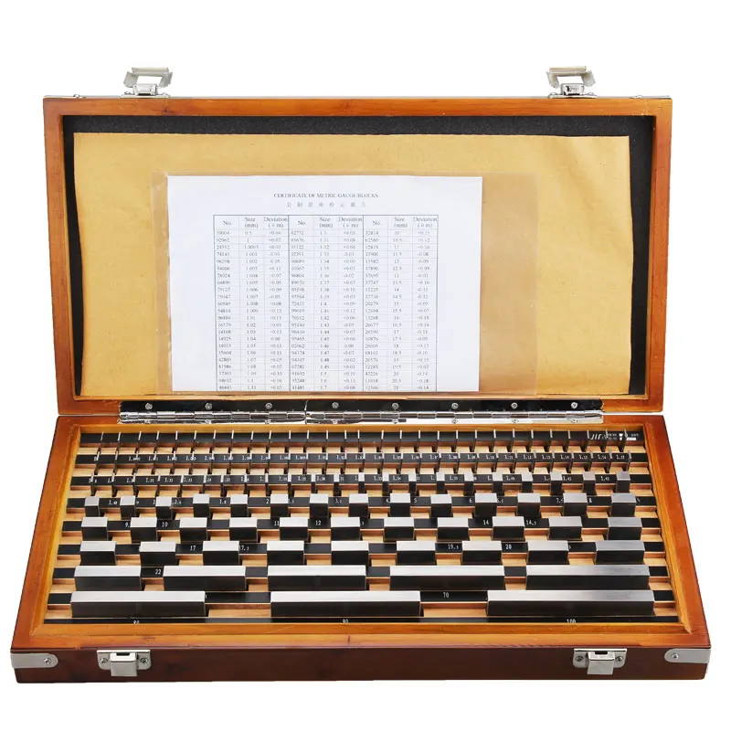 CHENGLIANG TOOLS factory 112 Pcs Metric Gauge Block Sets  recision gauge block Grade 0 Grade 1 Grade
