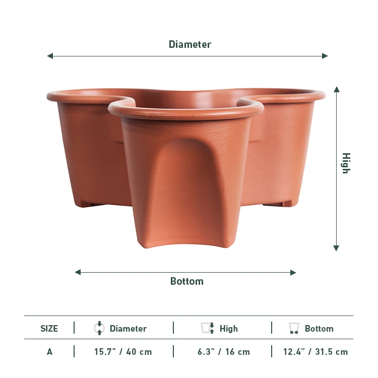 Outdoor garden strawberry tower Stackable Triangle planter Vertical tiered plant Pots