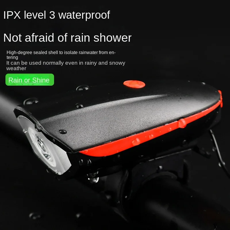 Headlight Rechargeable Night Rider Flashlight Horn Accessories Cycling Equipment