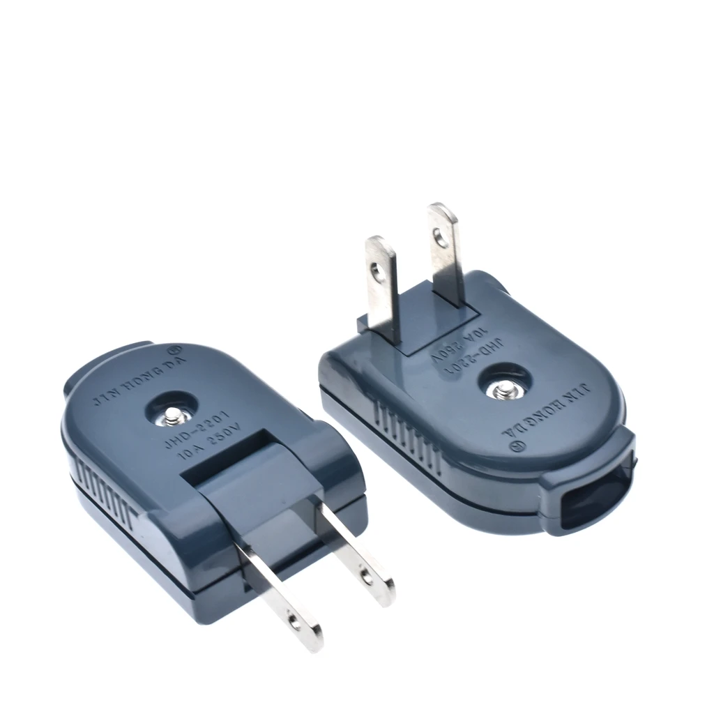 90 degree rotary power plug and socket, American connection with two flat foot joint JHD-2201 JHD-2202
