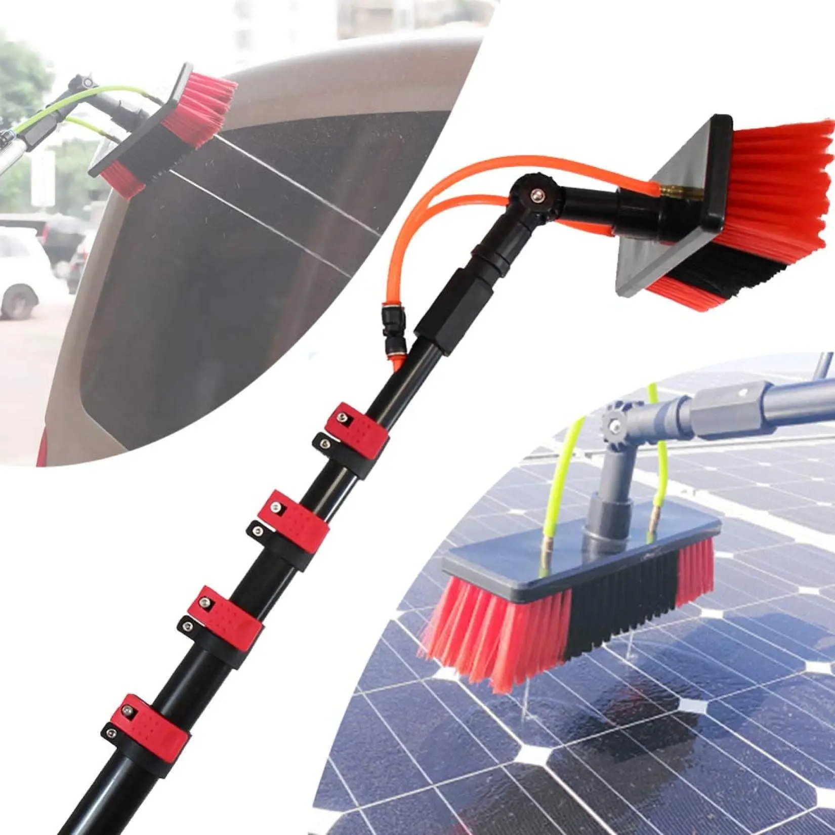 Factory Wholesale Solar Panel Water Fed Pole Window Cleaner Kit Window Cleaning Pole Washing Telescopic Cleaning Tool system