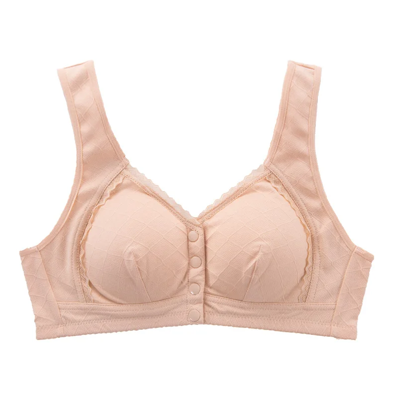 Dropshipping Pegnant Woman Solid Color Front Open Gather Push Up Wireless Sleep BreastFeeding Lactation Maternity & Nursing Bras