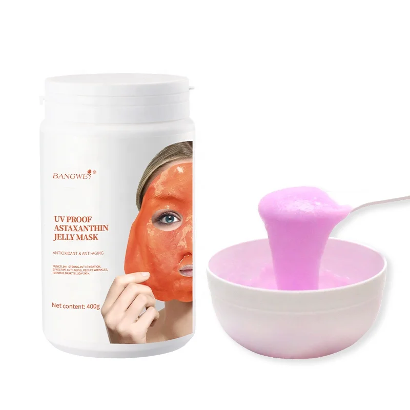 UV Proof Astaxanthin Anti-oxidation anti-aging and free radical scavenging beauty crystal facial jelly mask powder for skin care