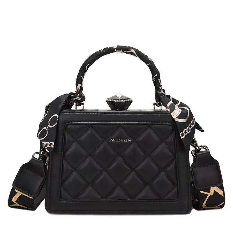 Оптовая продажа Роскошный кошелек с ромбовидными кристаллами популярная сумка-тоут шарф ручка сумки бокс-кошельки для женщин