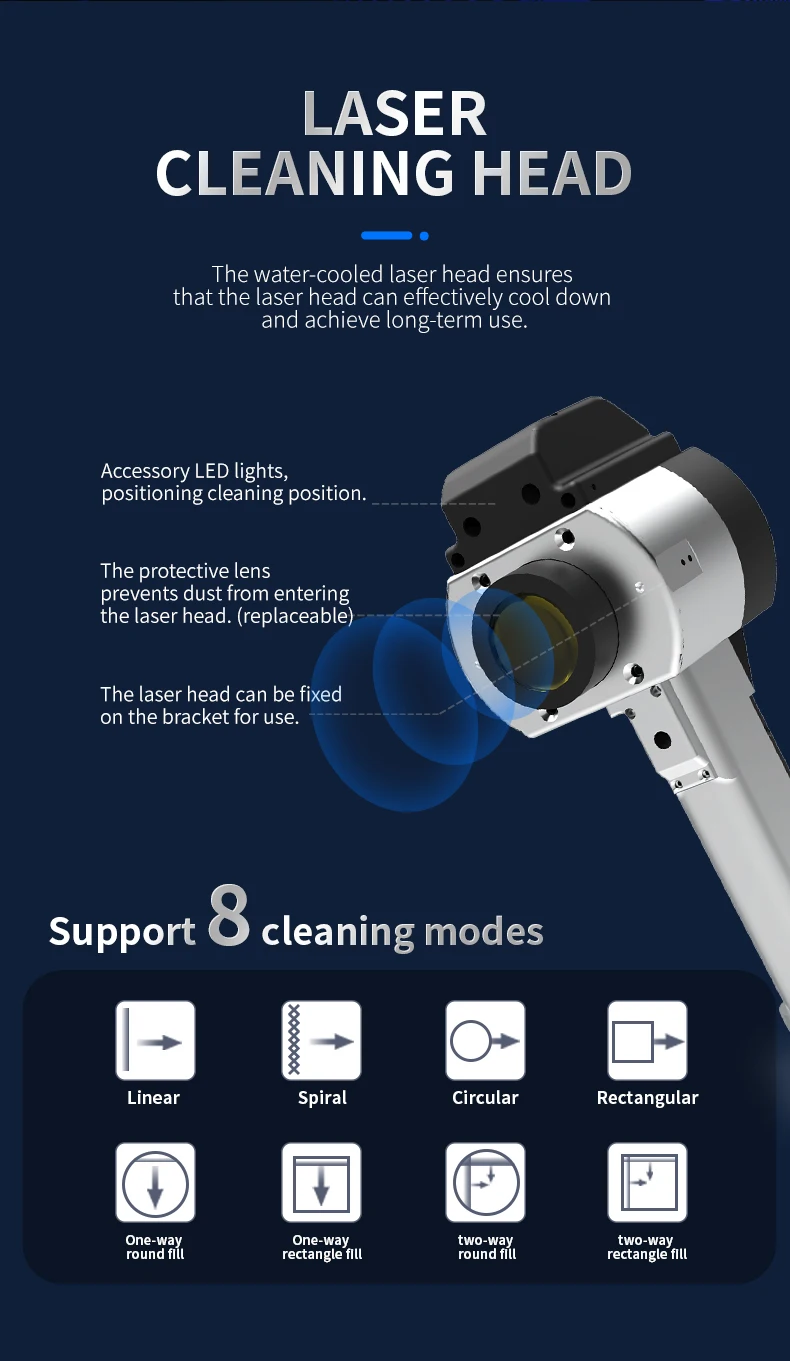 Pulse laser cleaning machine for aluminum portable laser metal cleaner 200W 300W laser cleaning for fishing boat