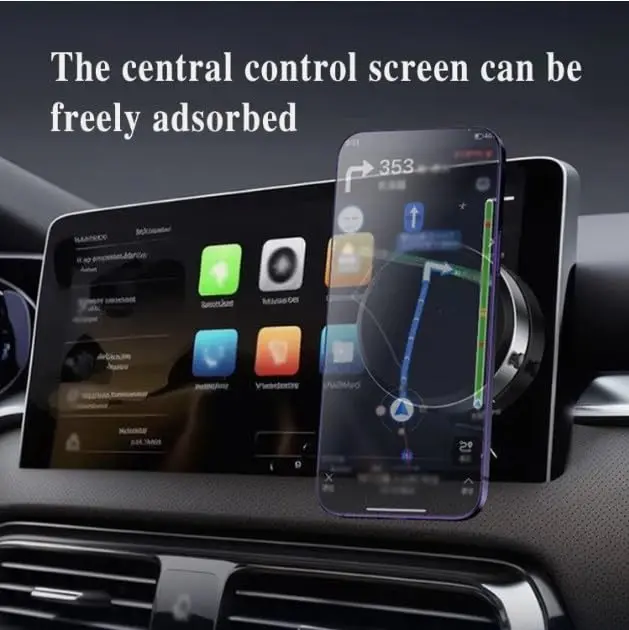 2024 Universal Stable Magnetic Glass Vacuum Adsorption Suction Holder Phone Holder Vacuum Mobile Holder Car Accessories